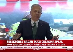 SELEKTÖR CEZASI: İçişleri Bakanı Ali Yerlikaya duyurdu: Selektörle radar ikazı cezasına iptal!