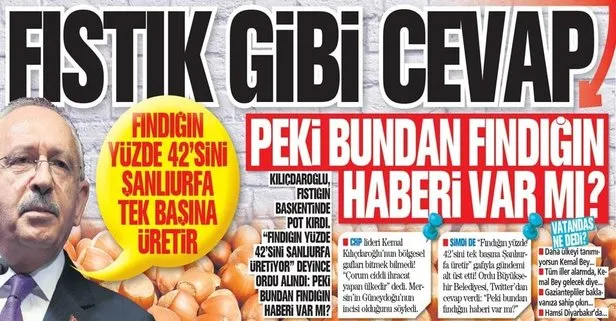 Kemal Kılıçdaroğlu, fıstığın başkentinde pot kırdı! Fındığın yüzde 42’sini Şanlıurfa tek başına üretir