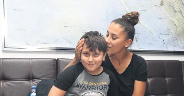 Kaçırılan oğluna Erbil'de kavuştu