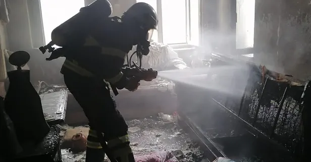 Kayseri'de bulaşık makinesinden çıkan yangın evde hasara neden oldu