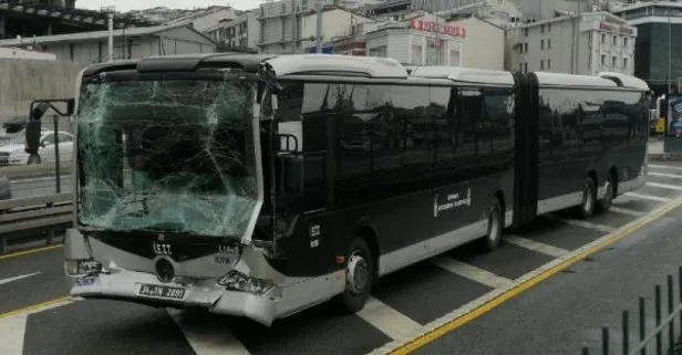 Son dakika: Esenyurt Haramidere Sanayi metrobüs durağında kaza: 7 yolcu yaralandı