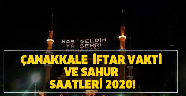 imsakiye 2020 canakkale sahur