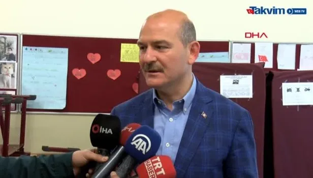 İçişleri Bakanı Süleyman Soylu oy kullandı