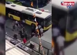 Sancaktepe'de pes dedirten görüntü: İETT şoförü engelli vatandaşı otobüse almadı