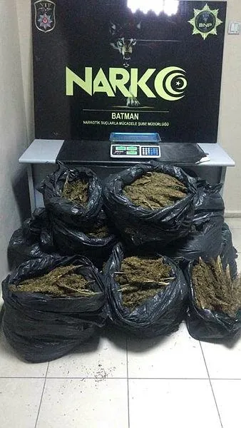 Son dakika: Batman'da 86 kilogram esrar ele geçirildi