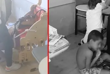 Otizmli öğrencileri sıralara bağladılar
