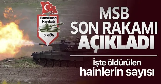 Bakanlık açıkladı! İşte etkisiz hale getirilen terörist sayısı