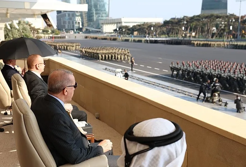 Başkan Erdoğan, Azerbaycan'ın Zafer Günü Töreni'ne katıldı. (İHA)