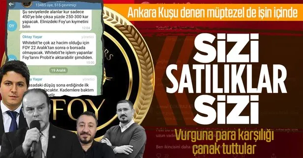 Gökhan Özbek, Çağlar Cilara, Kemal Özkiraz ve Levent Özeren’in para karşılığı Twitter’da parlattığı FOY Token battı