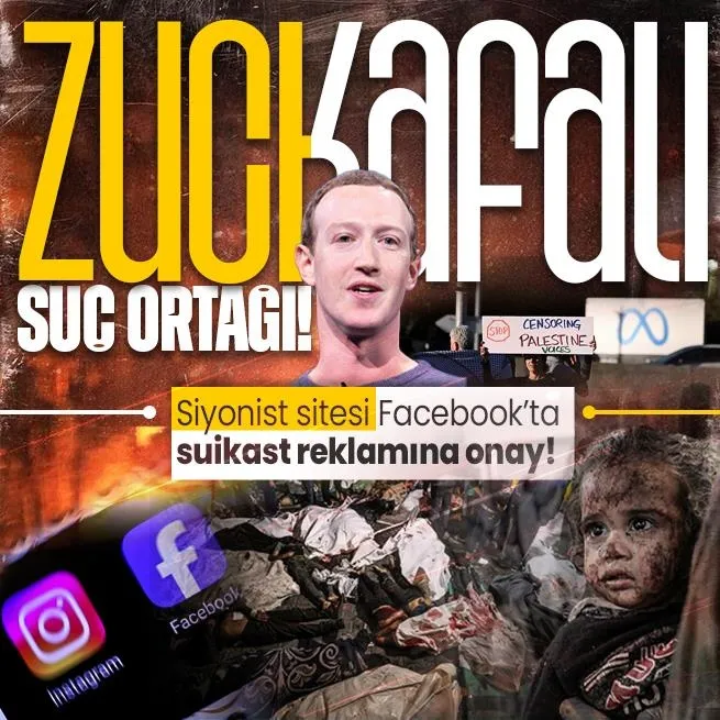 Siyonist İsrailin sitesi Facebook Filistin’in sesini kesmeye çalışıyor! Suikast çağrısı yapan İsrail reklamı onaylandı...