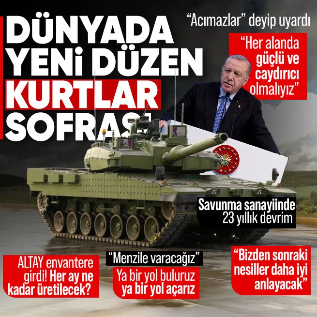 ALTAY tankı dualarla envantere girdi! Başkan Erdoğandan yeni bir denklem kuruluyor mesajı: Her alanda güçlü ve caydırıcı olmalıyız