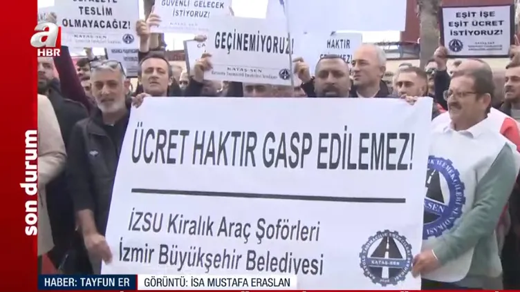 İZSU'da şoförlerin maaşı ödenmedi! İZSU personeli eylem başlattı