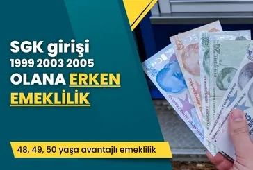 1999 2003 2008 SGK girişine prim-gün detayı oluştu! 47 48 49 50 52 yaşa avantajlı emeklilik