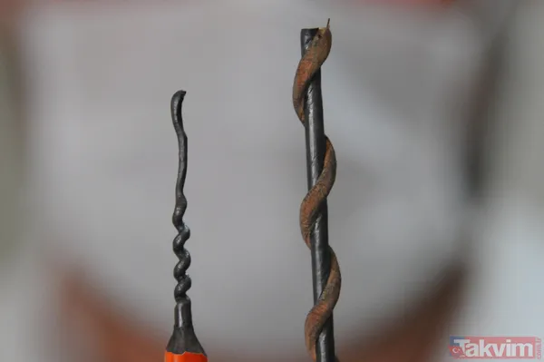 İnternetten görüp başladı! 7 yıldır kurşun kalem ucuna figürler işliyor! 200'ün üzerinde çalışması var - 18