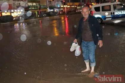 Erzurum’da sağanak sonrası sel!