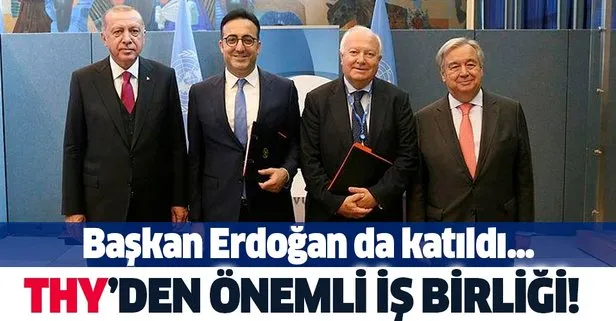 Başkan Erdoğan THY ile Medeniyetler İttifakı arasındaki iş birliği protokolünün imza törenine katıldı