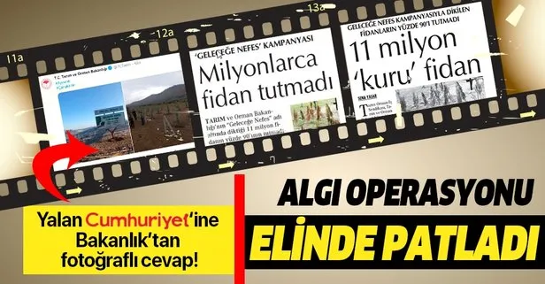 Cumhuriyet’in 10 milyon fidan kurudu yalanına Bakanlık’tan fotoğraflı cevap