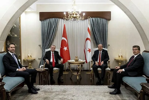 Gelenek bozulmadı! İlk durak KKTC... Başkan Recep Tayyip Erdoğan: Masaya dönüş için tanınma şart-11