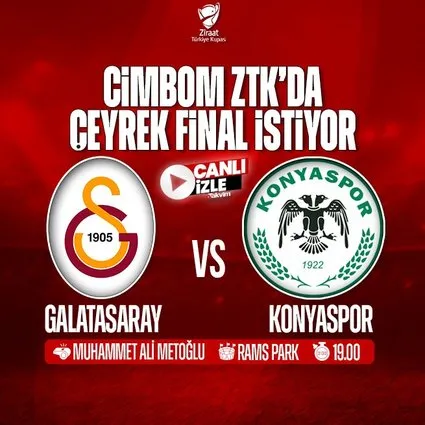 Galatasaray - Konyaspor | CANLI İZLE