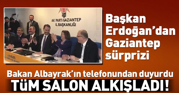 Başkan Erdoğan'dan Gaziantep teşkilatına sürpriz