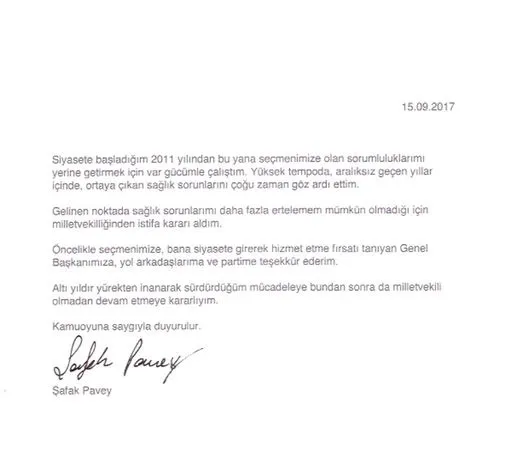 CHP'li Şafak Pavey milletvekilliğinden istifa etti-1