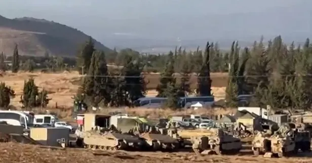 Lübnan sınırındaki İsrail’in katliam tanklarını A Haber görüntüledi