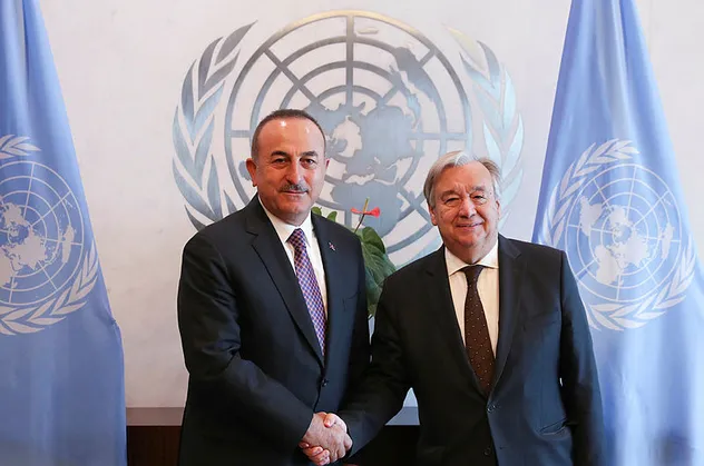 Çavuşoğlu, Guterres ile görüştü