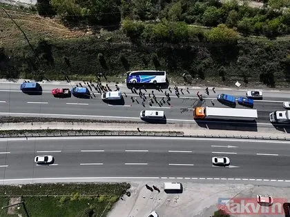 Yalova’da düz yolda giden otobüs devrildi! Görüntüler ortaya çıktı