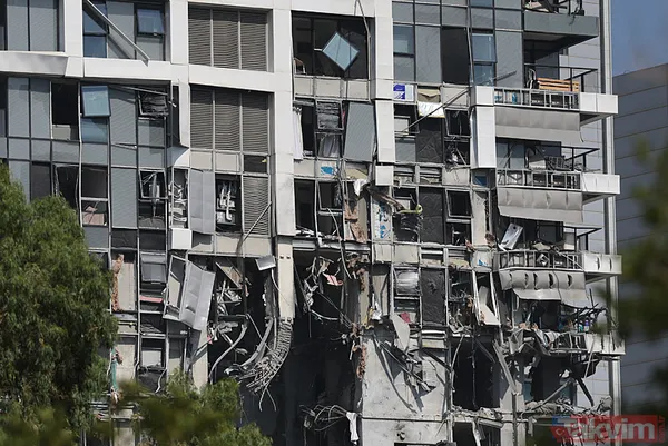 İran'dan İsrail'e misilleme! Füzeler yağdı binalar yıkıldı | İşte yıkımdan kareler - 24