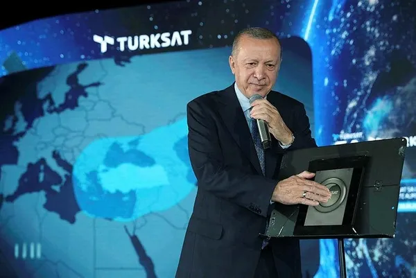 Başkan Recep Tayyip Erdoğan, Türksat 5A haberleşme uydusunun hizmete alım töreninde önemli mesajlar verdi-1