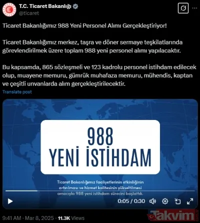 2025 Ticaret Bakanlığı personel alımı: 988 yeni kadro duyuruldu - 5