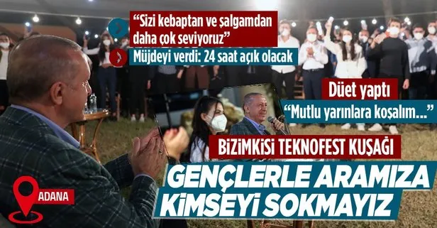 Başkan Erdoğan, Adana’da gençlerle buluştu: Aramıza kimseyi sokmayız