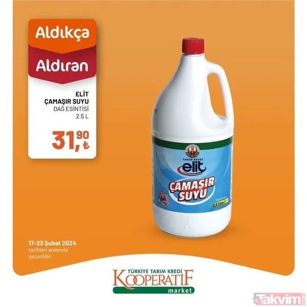 Tarım Kredi KATALOĞU 19-23 Şubat 2024 FİYAT LİSTESİ! Kooperatif market 32 üründe fiyatları indirdi! 2 katlı 6'lı kağıt havlu 54.90 TL... - 34