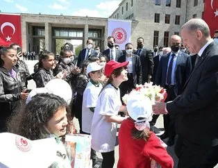 Başkan Erdoğan TBMM’de çocuklarla bir araya geldi