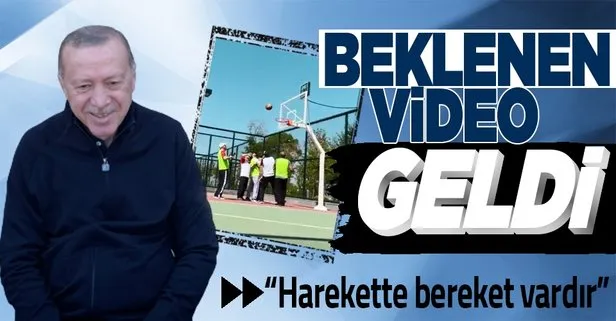 SON DAKİKA: Başkan Recep Tayyip Erdoğan basketbol oynadığı görüntüleri paylaştı: Harekette bereket vardır