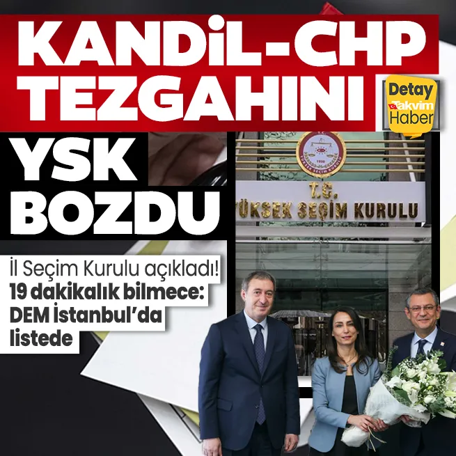 DEM Parti İBB adayları İstanbulda seçime girecek mi? İl Seçim Kurulu açıkladı: Başvuru 16.55te geldi