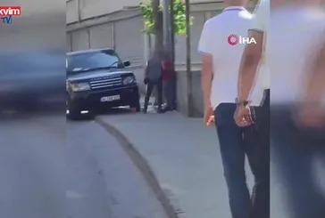 Arnavutköy'de kadına şiddet kamerada!
