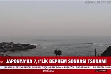 Japonya’da 7.1’lik deprem sonrası tsunami!