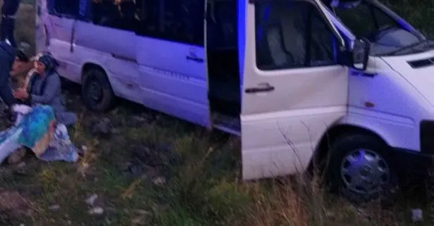 Muğla’da feci kaza! İşçi minibüsü takla attı