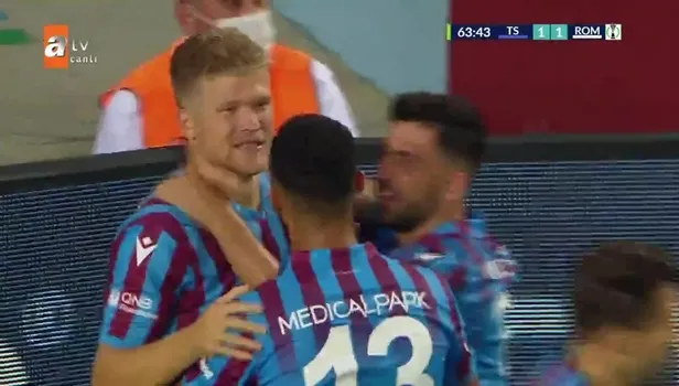 GOL | Trabzonspor 1 – 1 Roma ( Cornelius)