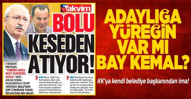 Bolu keseden atıyor!
