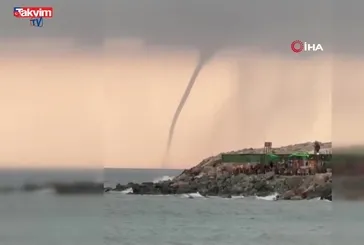 Akdeniz'de oluşan hortum kamerada