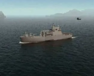 Milli gemi Bayraktar denize indirildi