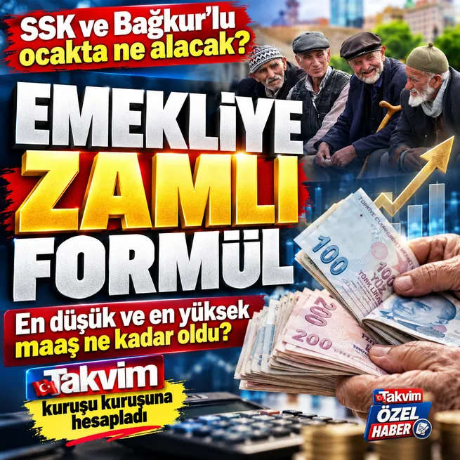 Emekli maaşında ocak hesabı! 2027 zammıyla SSK ve Bağ-Kurlu ne kadar alacak? TAKVİM hesapladı