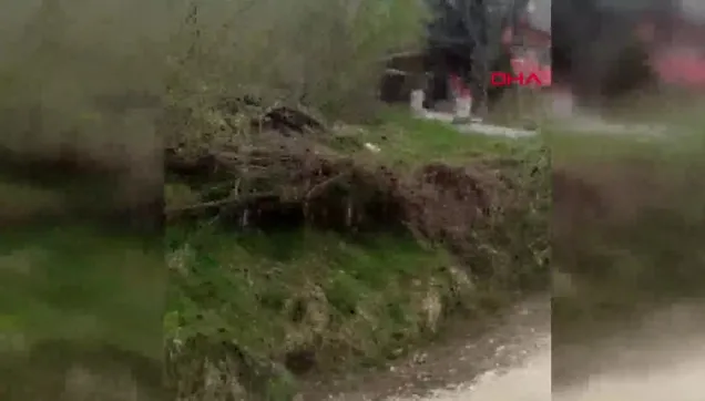 Ordu'da heyelan! Yıkılan evin altında kalmaktan saniyelerle kurtuldular