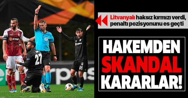 Beşiktaş Braga’ya 3 golle yenildi, tur şansını bitirdi! Maça hakemin skandal kararları damga vurdu