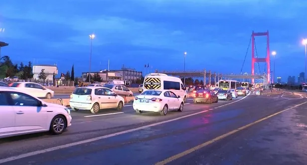 Son dakika: Haftanın ilk iş günü 15 Temmuz Şehitler Köprüsü'nde trafik yoğunluğu (İstanbul yol durumu)-5