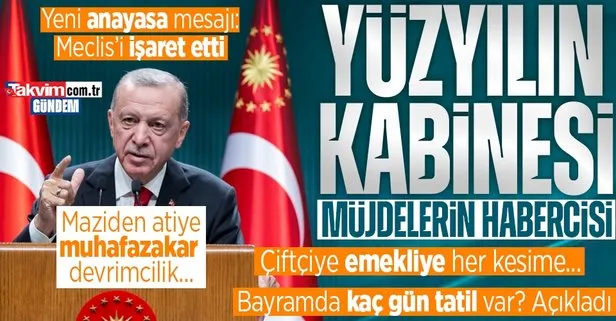 Son dakika: Başkan Erdoğan’dan Türkiye Yüzyılı’nın ilk kabine toplantısı sonrası önemli açıklamalar