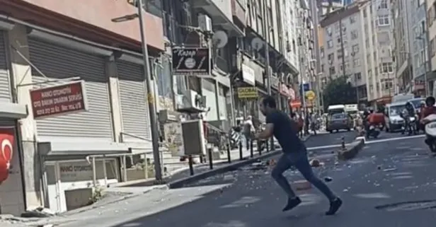 Eşinin tutuklandığını öğrenen kadın eline ne geçtiyse pencereden attı