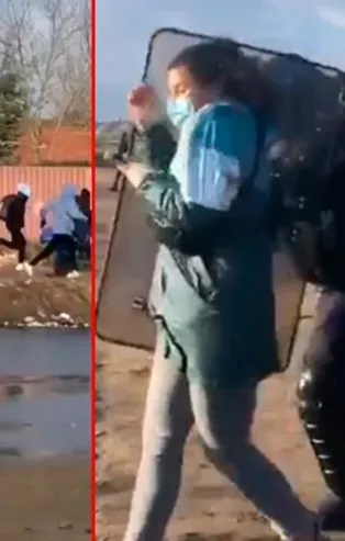Fransa’da polis göçmenleri çadırlarından çıkararak kovaladı! Biber gazı, galoş, şiddet...